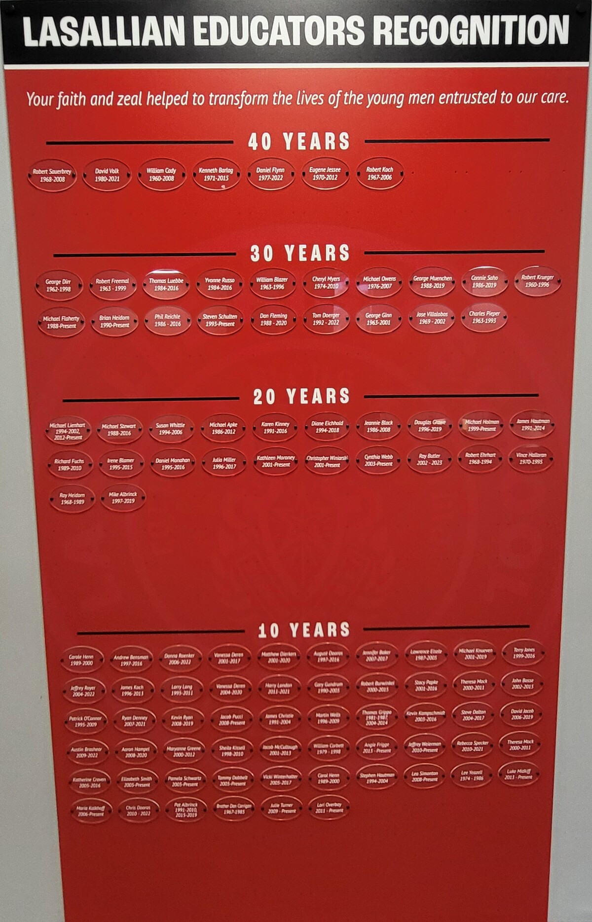 Employee Recognition Wall Updated 10-07-24